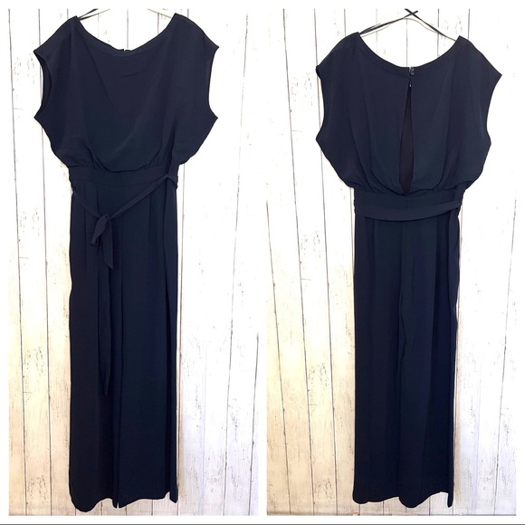 Eliza J Navy Wide Leg Jumpsuit Size 14 - Picture 2 of 6